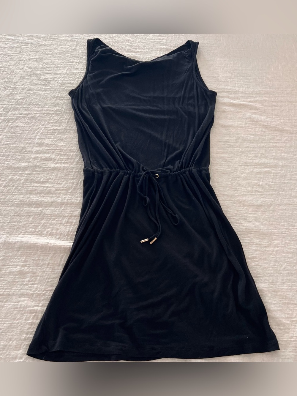 Banana Republic Sleeveless Black Drawstring Waist Cowl Neck Women's Dress Size S